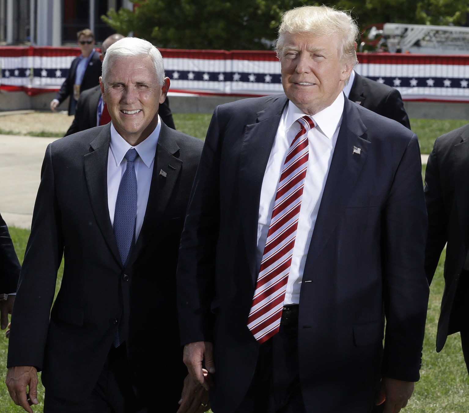 Mike Pence with Donald Trump, 2016